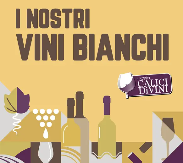 Selezione di vini bianchi Calici Divini