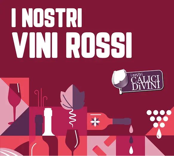 Selezione di vini rossi e rosati Calici Divini