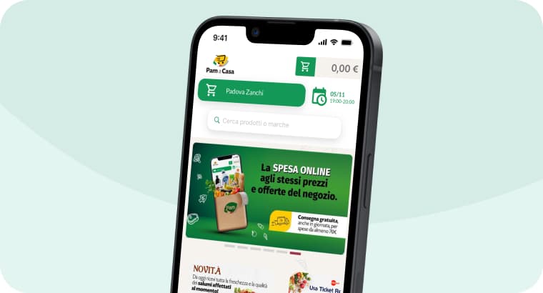 Spesa online sull'app