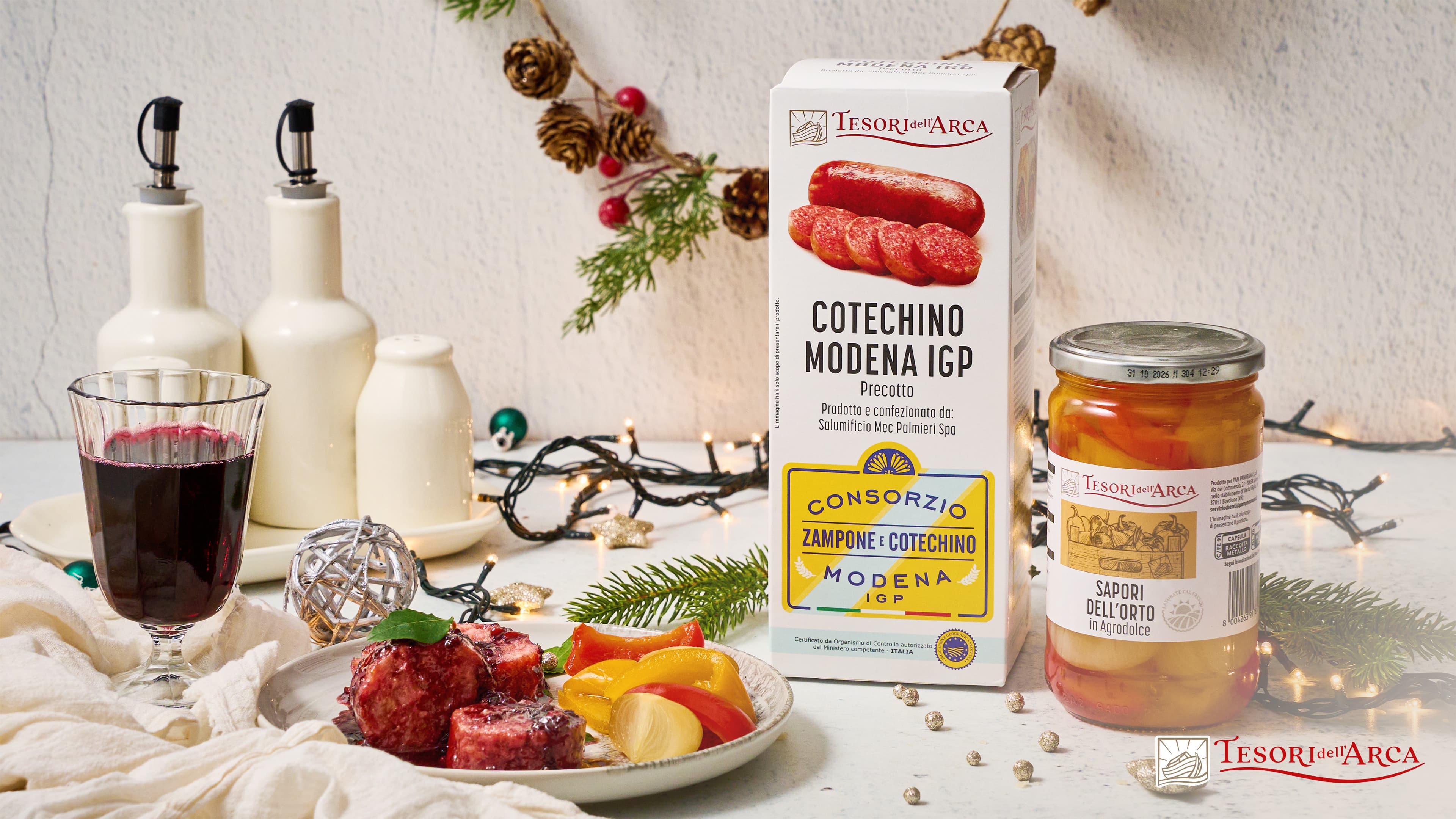 Cotechino al Lambrusco con sapori dell’orto