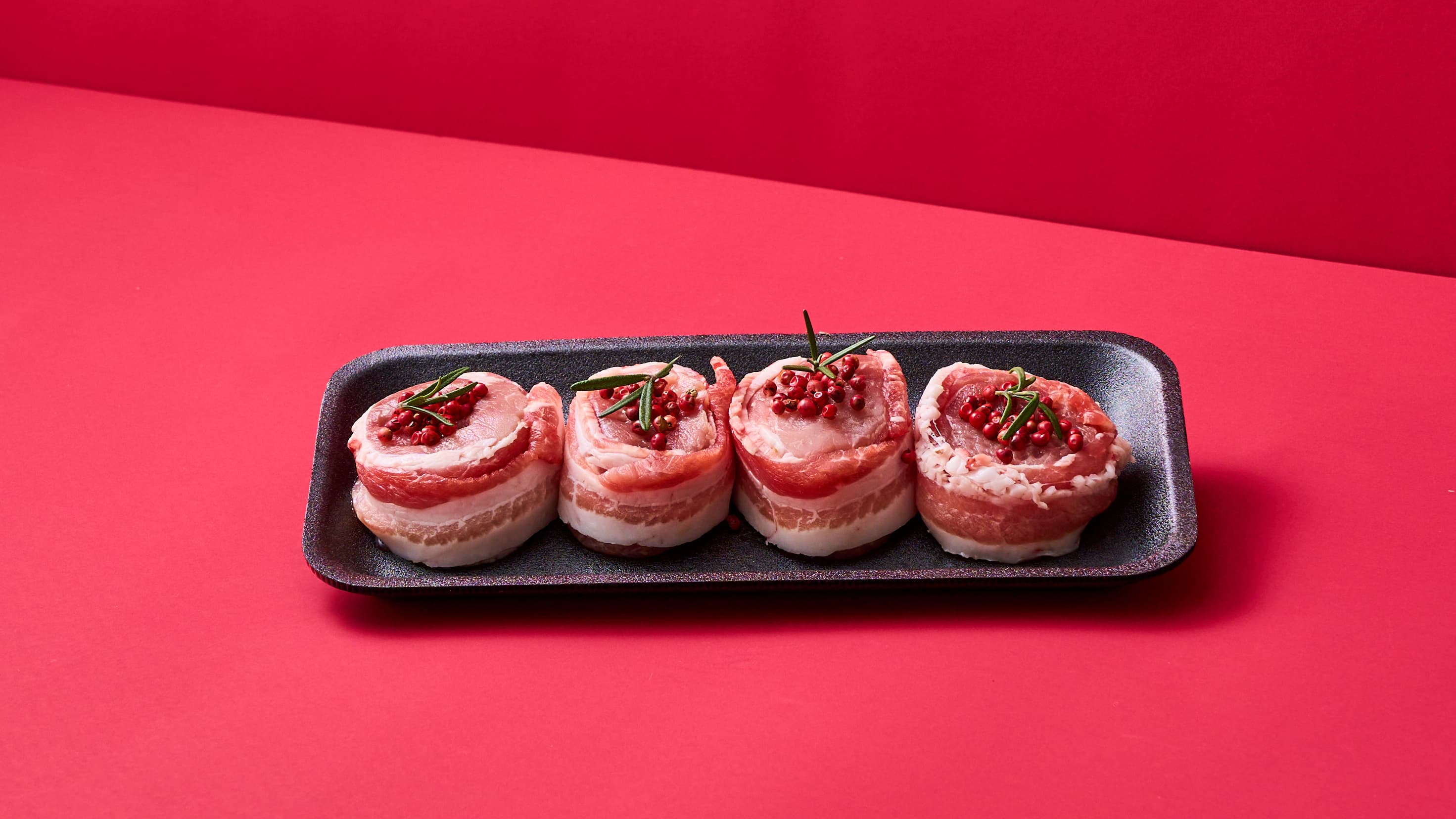 Filetto di Suino con bacche rosa e rosmarino con finocchi gratinati al parmigiano