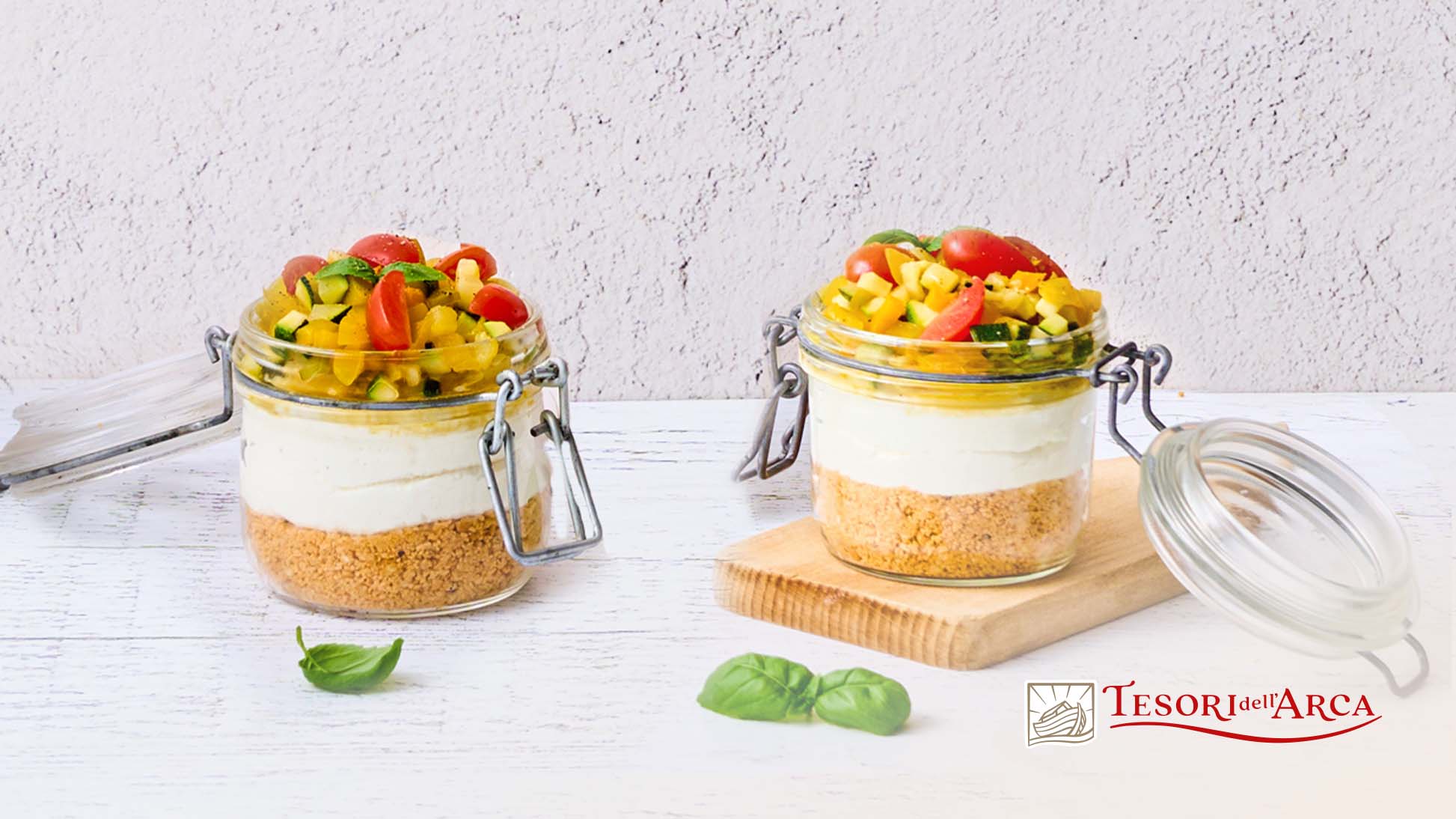 Mini cheesecake salate all'ortolana