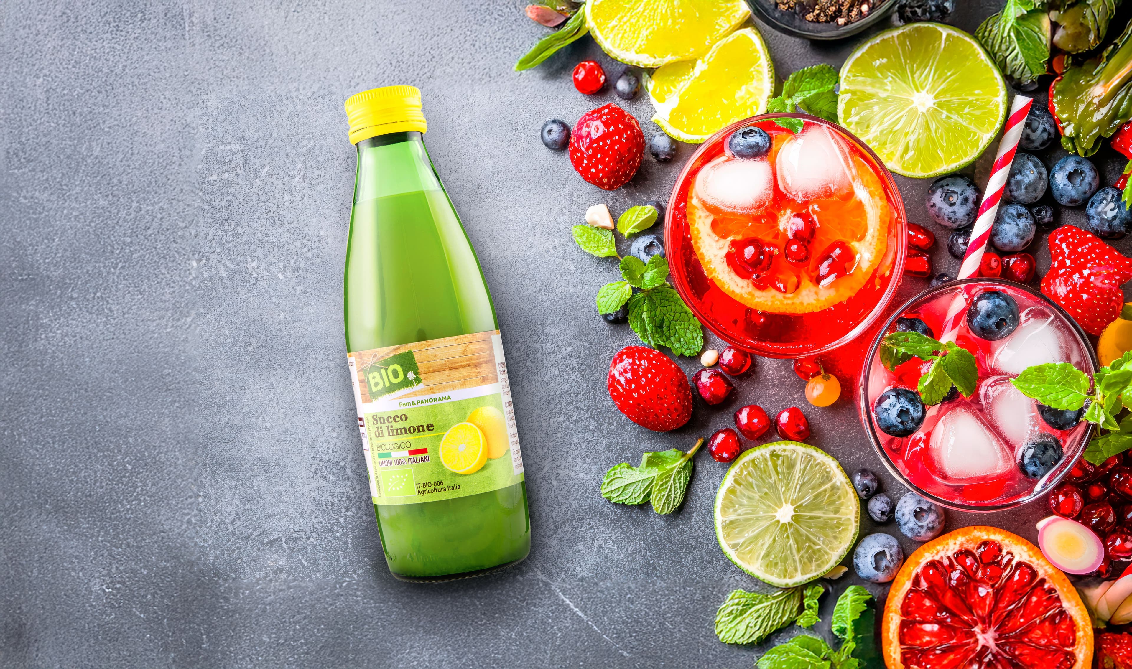 Moktail ai frutti rossi e limone