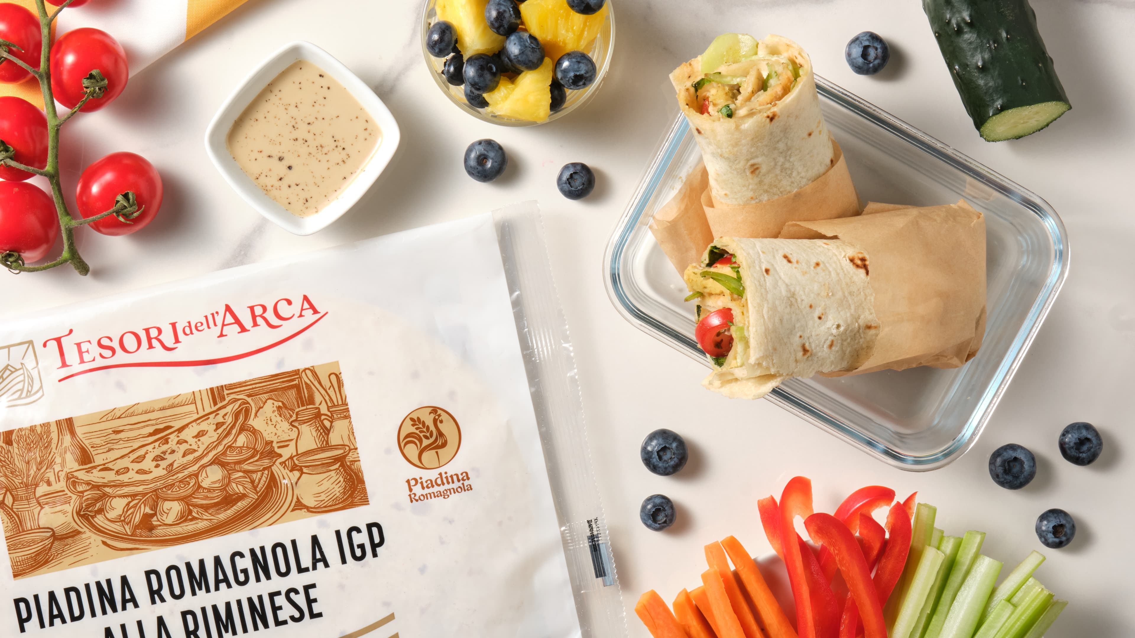 Wrap con falafel e salsa tahina