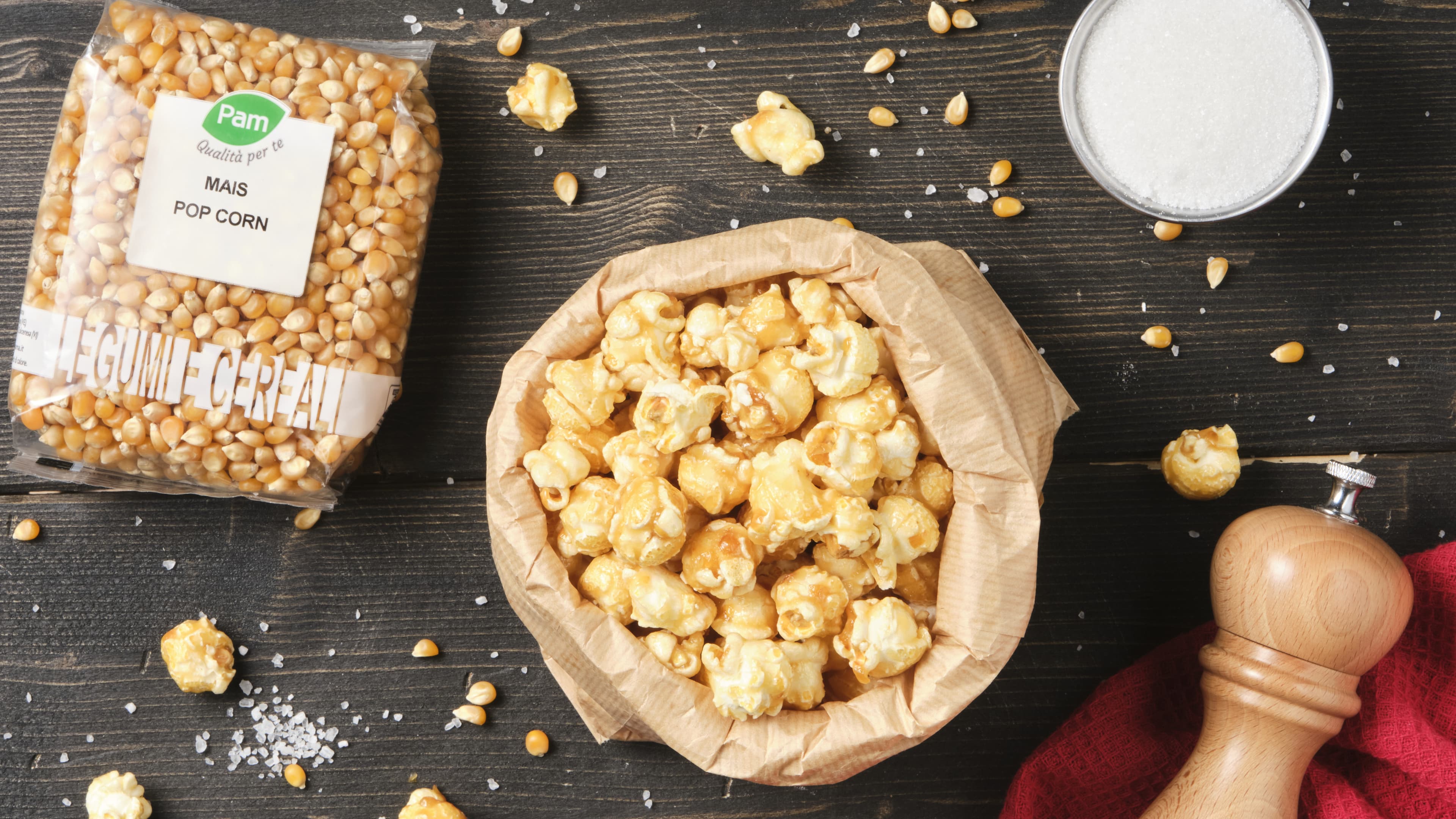 Pop corn al caramello salato