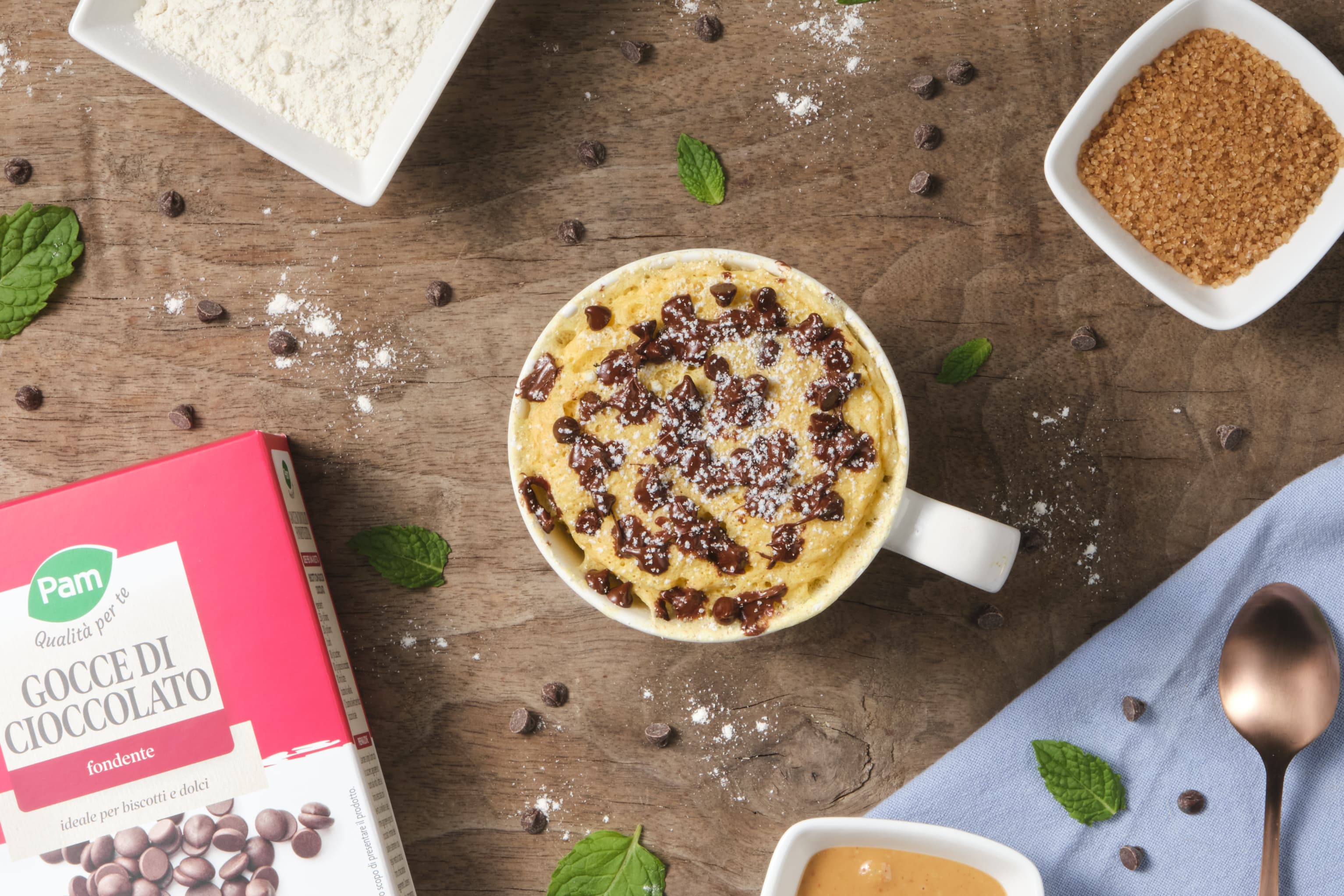 Cookie Mug Cake alla crema di arachidi