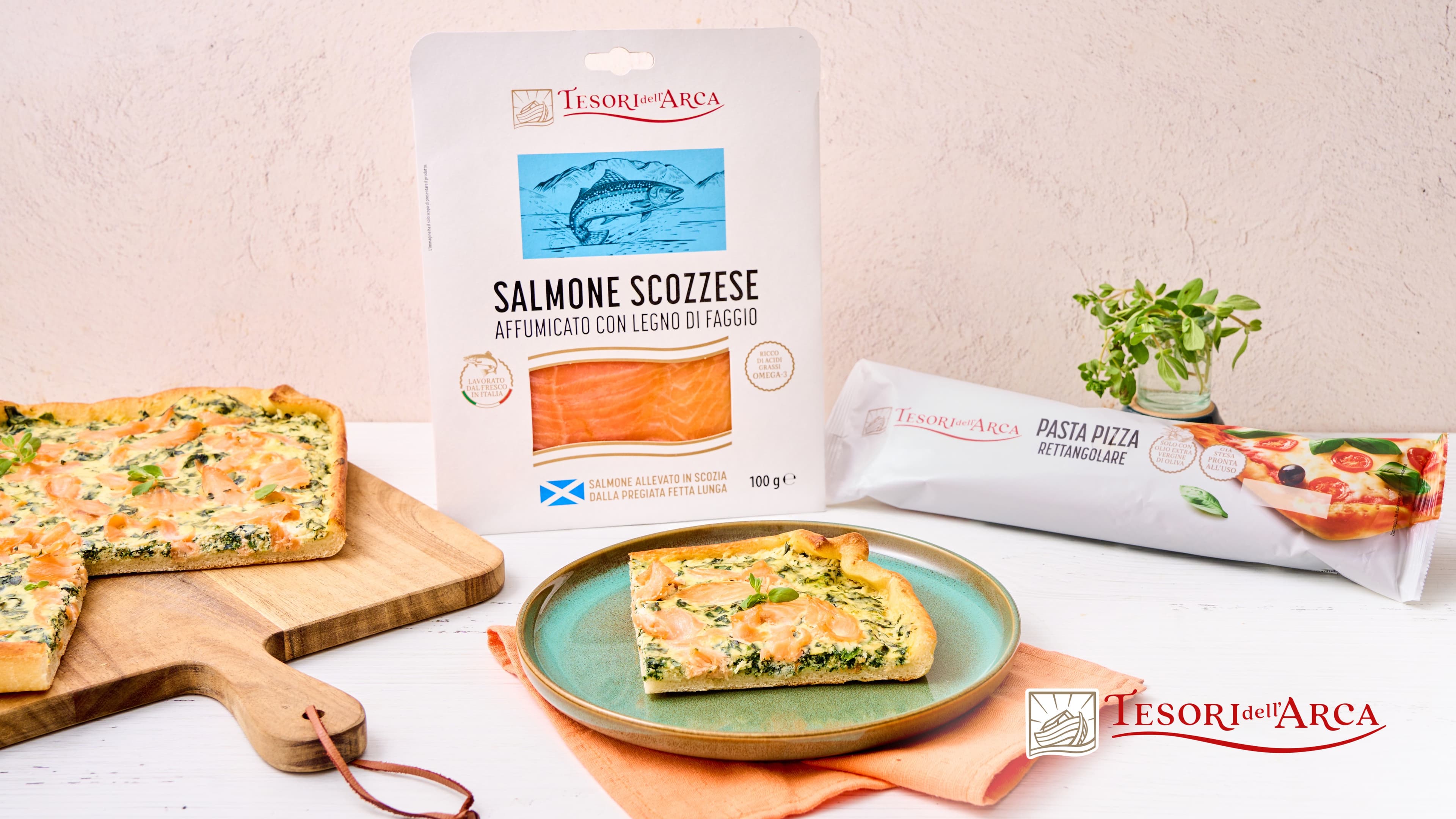 Torta salata con spinaci e salmone scozzese