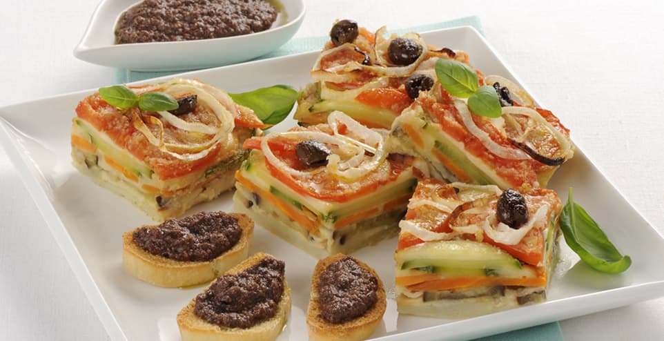 Torta di verdure a strati