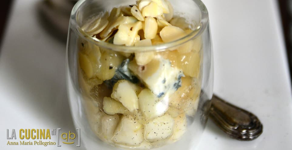 Bicchierini di pere e gorgonzola