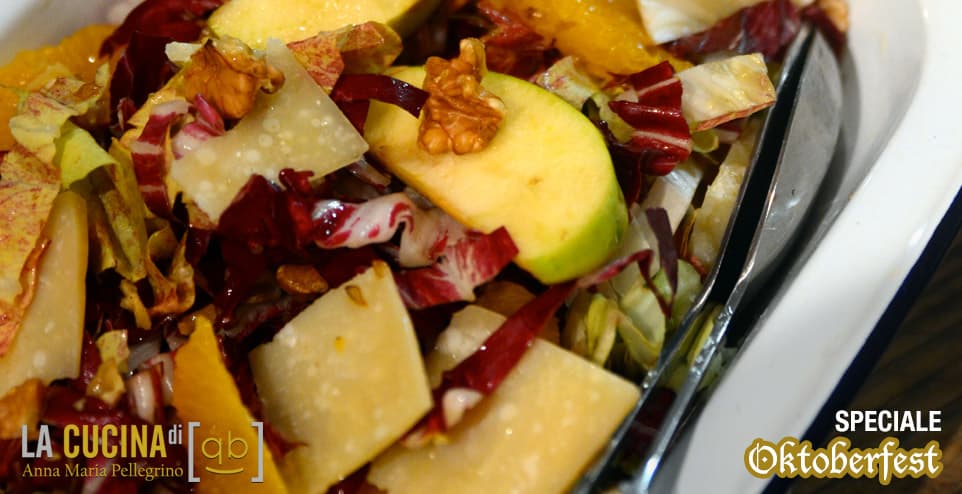 Insalata di radicchi con mele, noci e grana reggiano