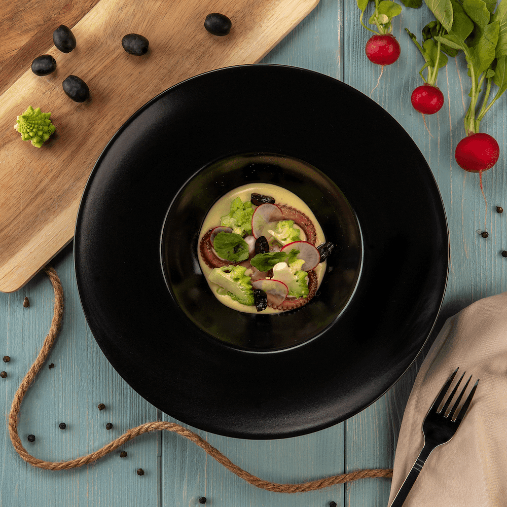 Moscardino arrostito con broccolo romano