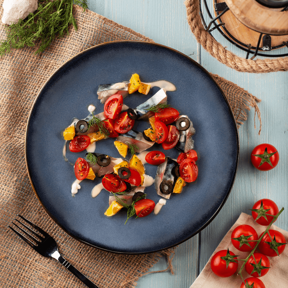 In salute e in forma – esempio: Sgombro al pesto di agrumi con maionese all'aglio