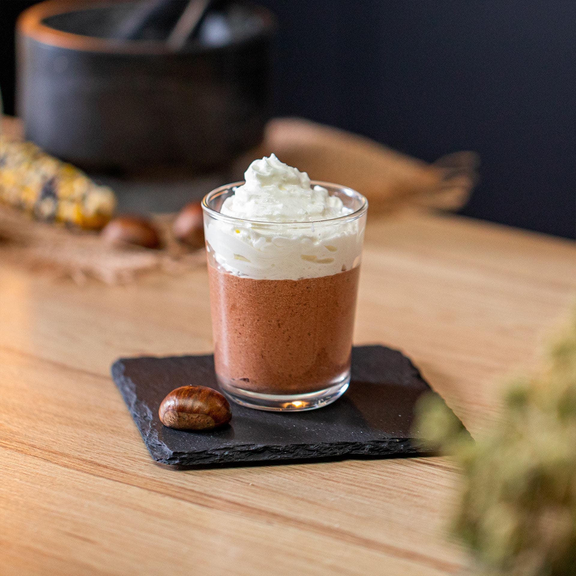 Bicchierini alle castagne e cioccolato