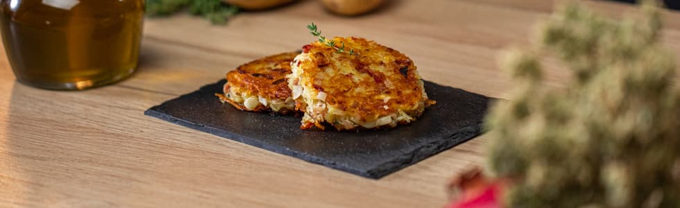 Rösti di patate e prosciutto