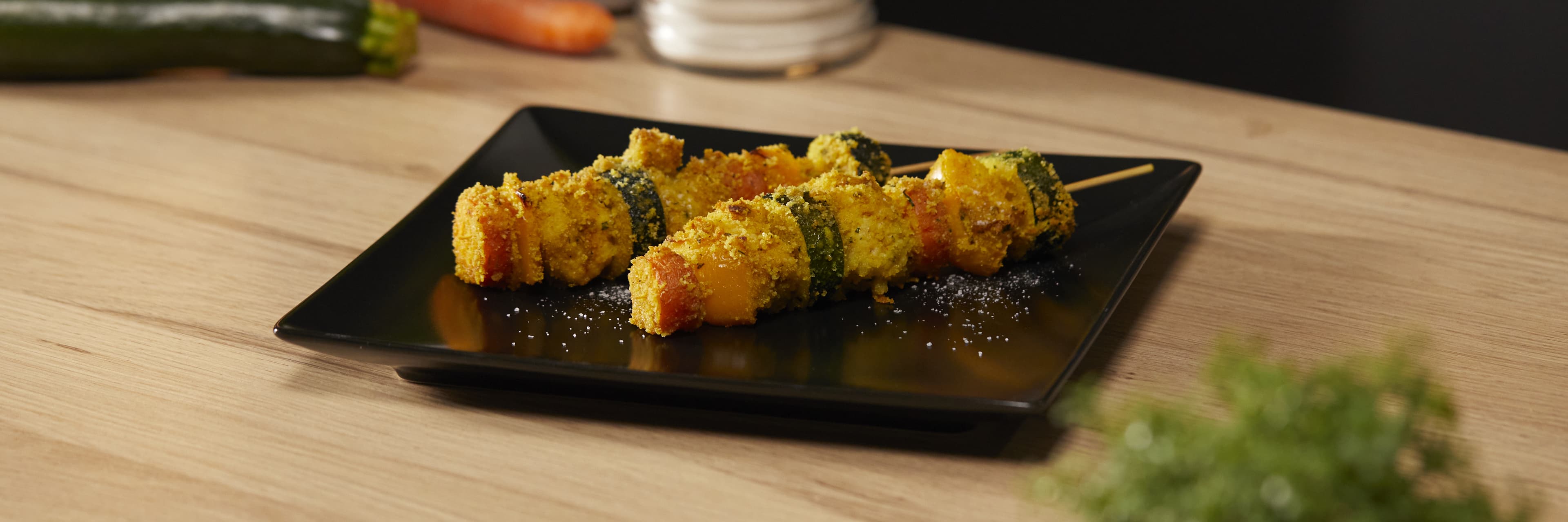 Spiedini di pollo con verdure