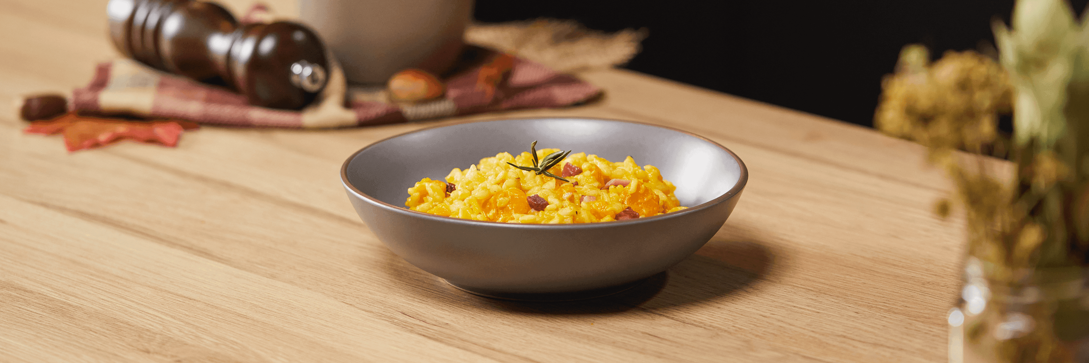 Risotto zucca e speck
