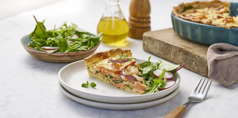 Quiche con salmone norvegese affumicato
