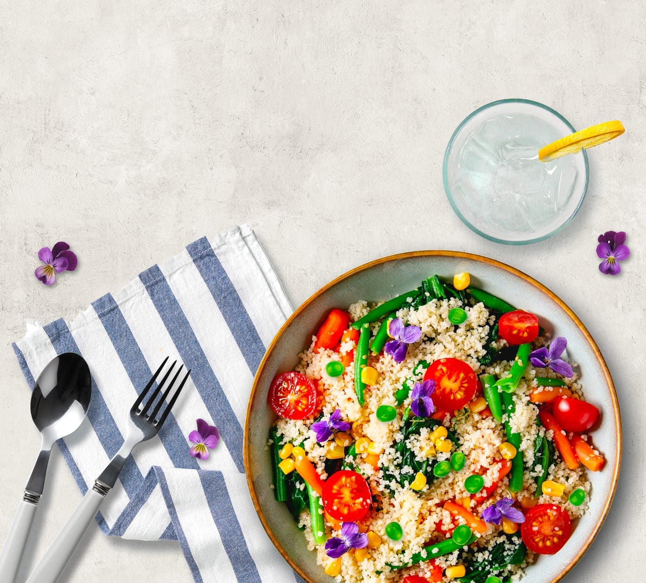 Cous cous con verdure e legumi