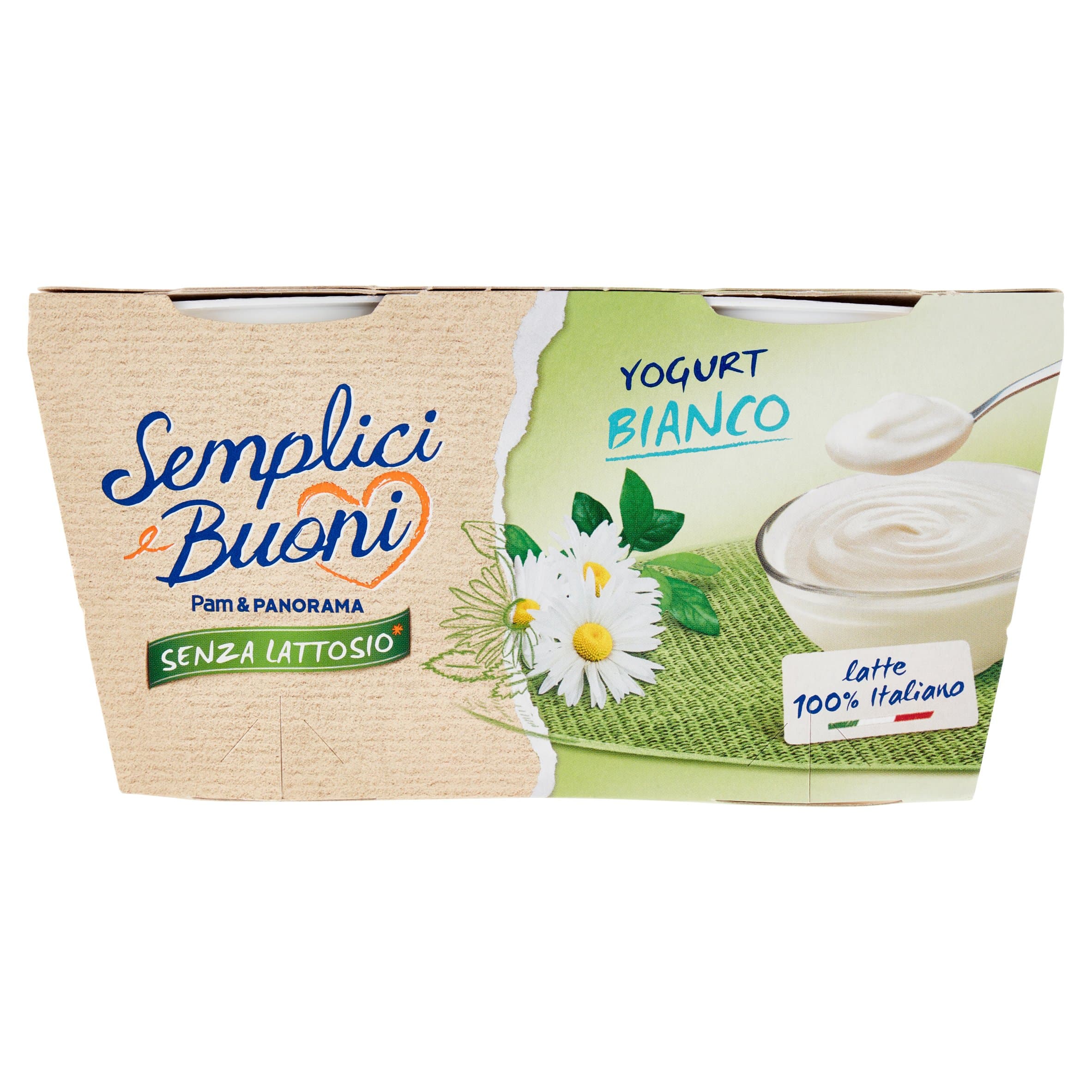 SEMPLICI E BUONI Senza Lattosio Yogurt Bianco 250g (2x125g)