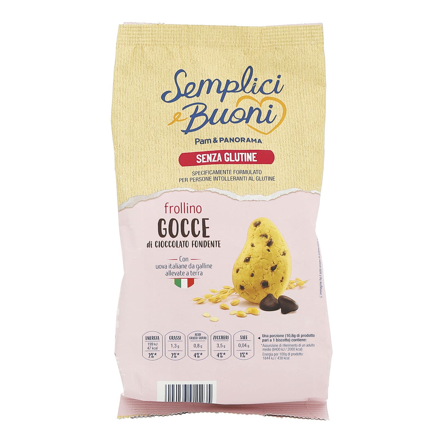 Frollini senza glutine con gocce di cioccolato