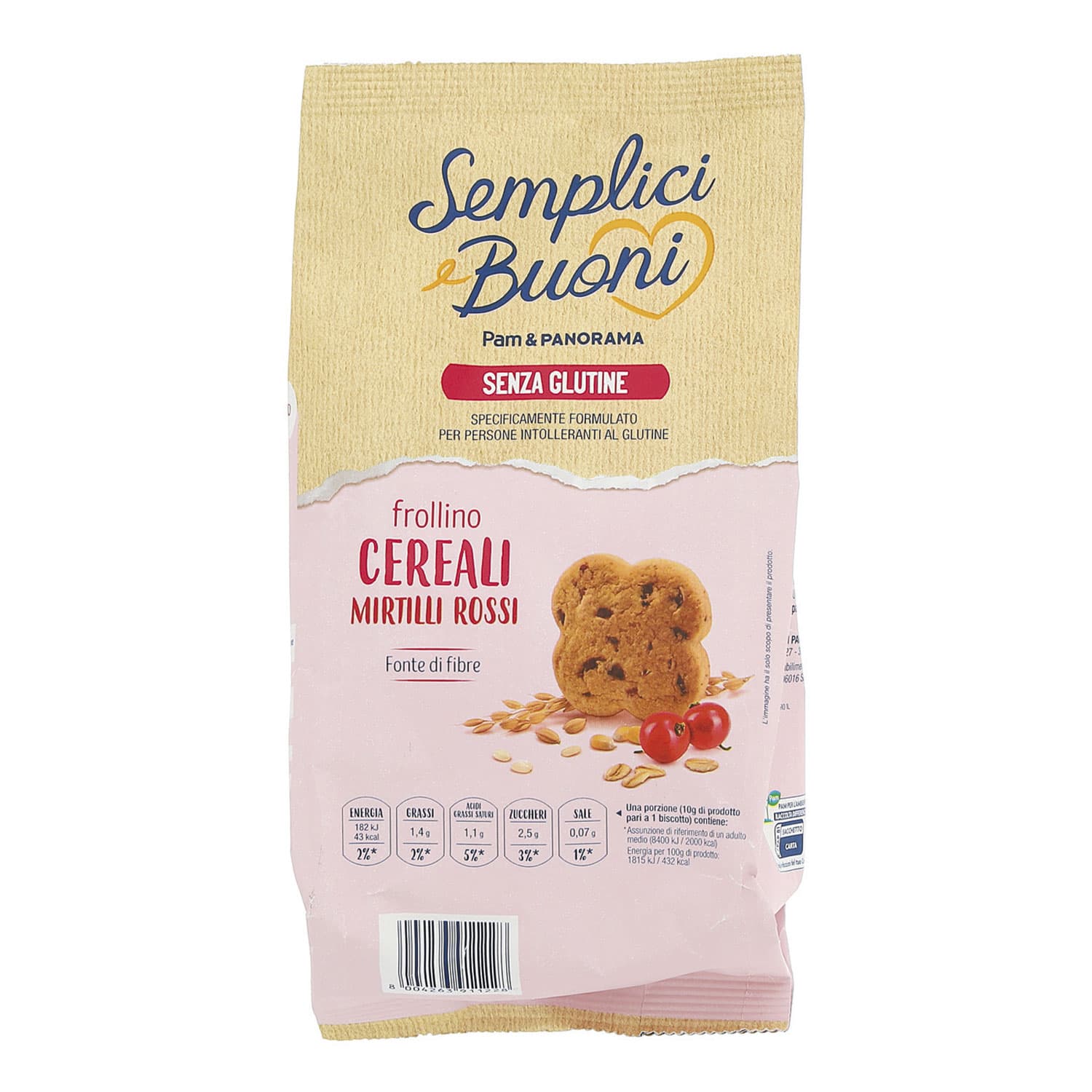 Frollini senza glutine ai cereali e mirtilli rossi