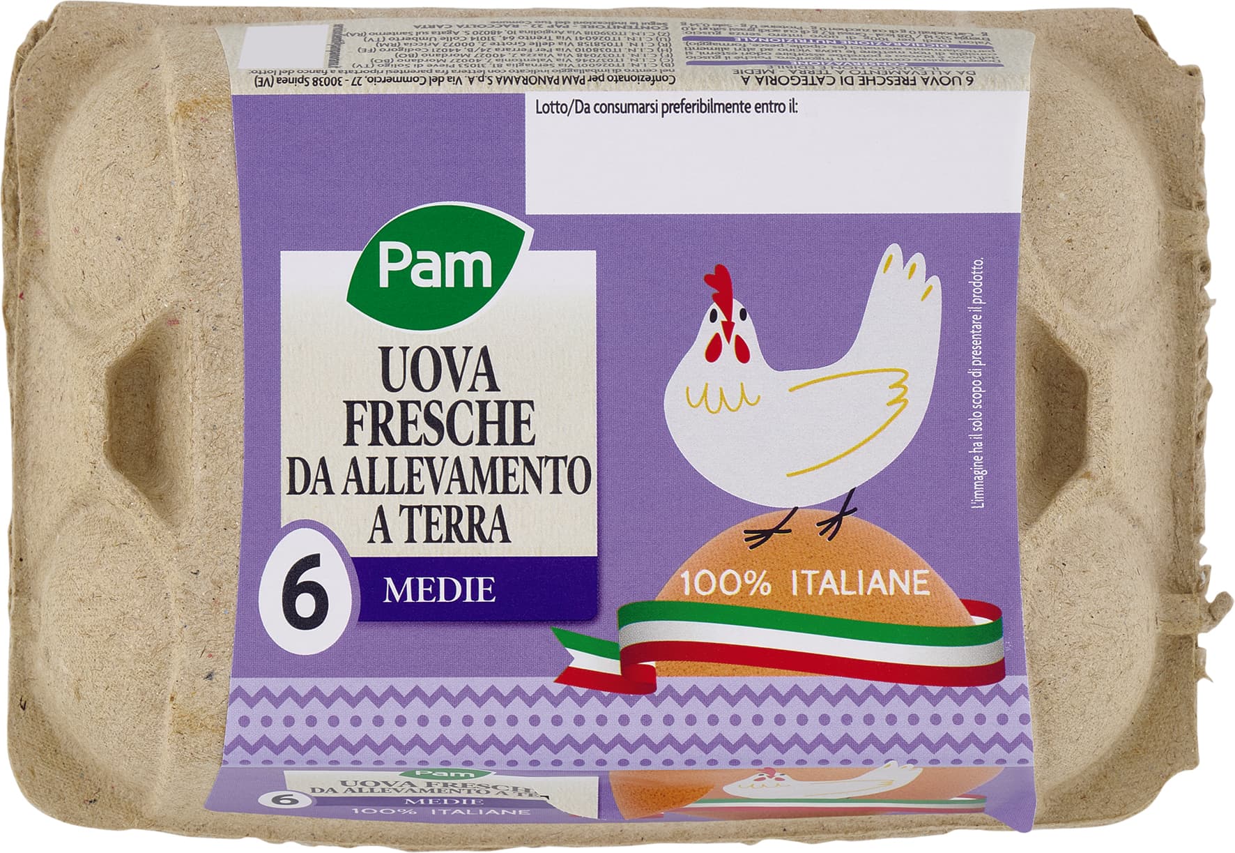 Uova da allevamento a terra PAM