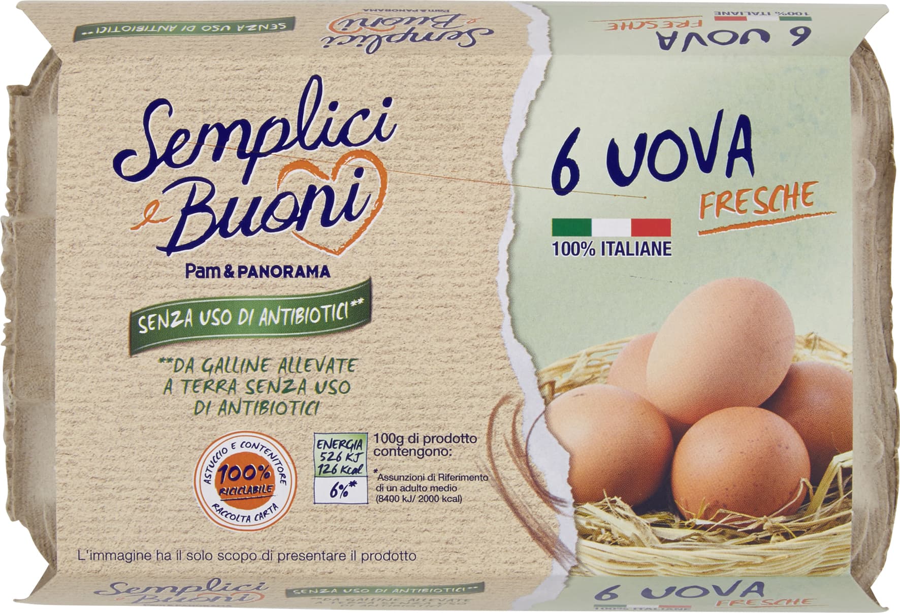 Uova da allevamento a terra Semplici e Buoni Pam