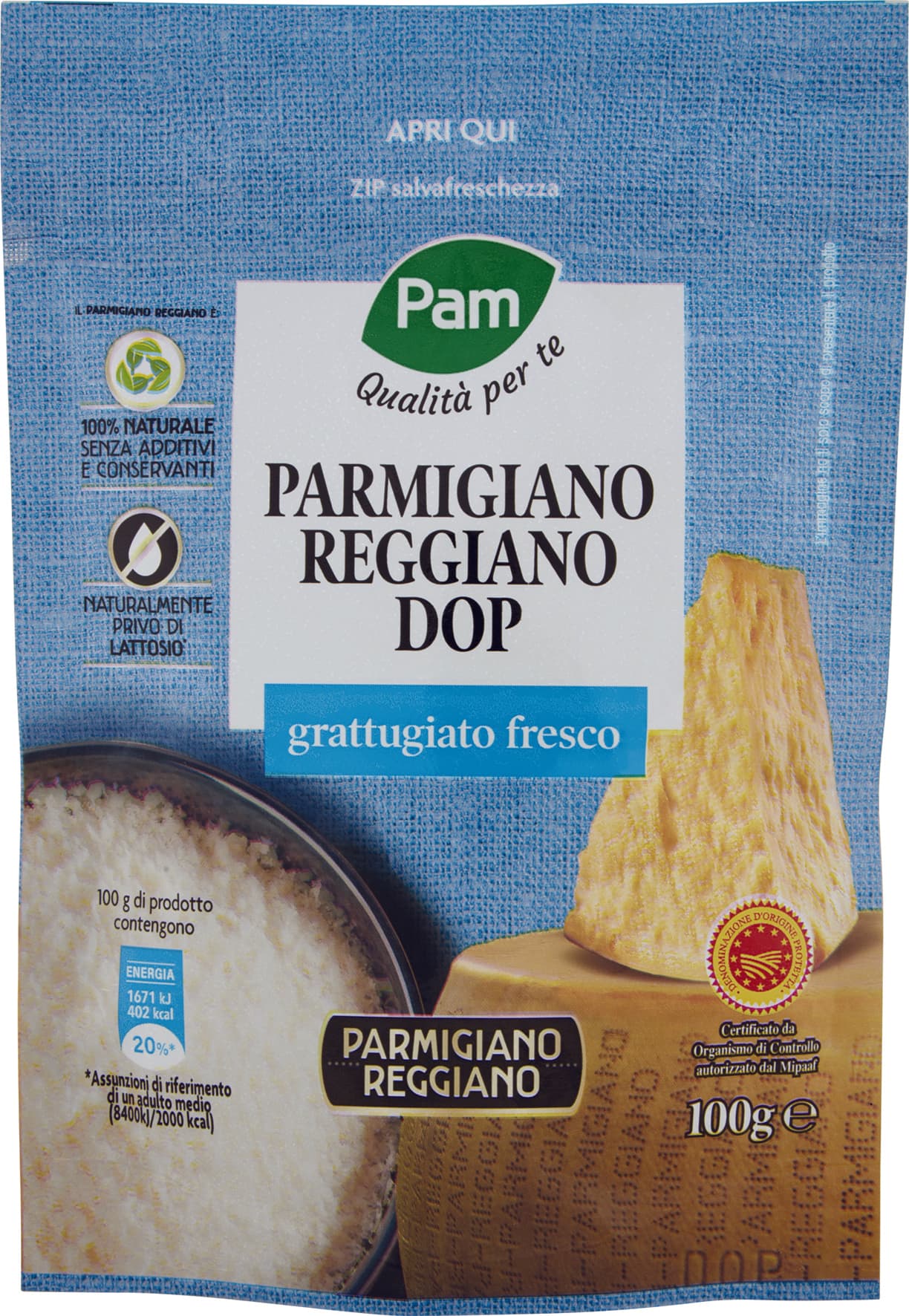 Parmigiano Reggiano grattuagiato Pam