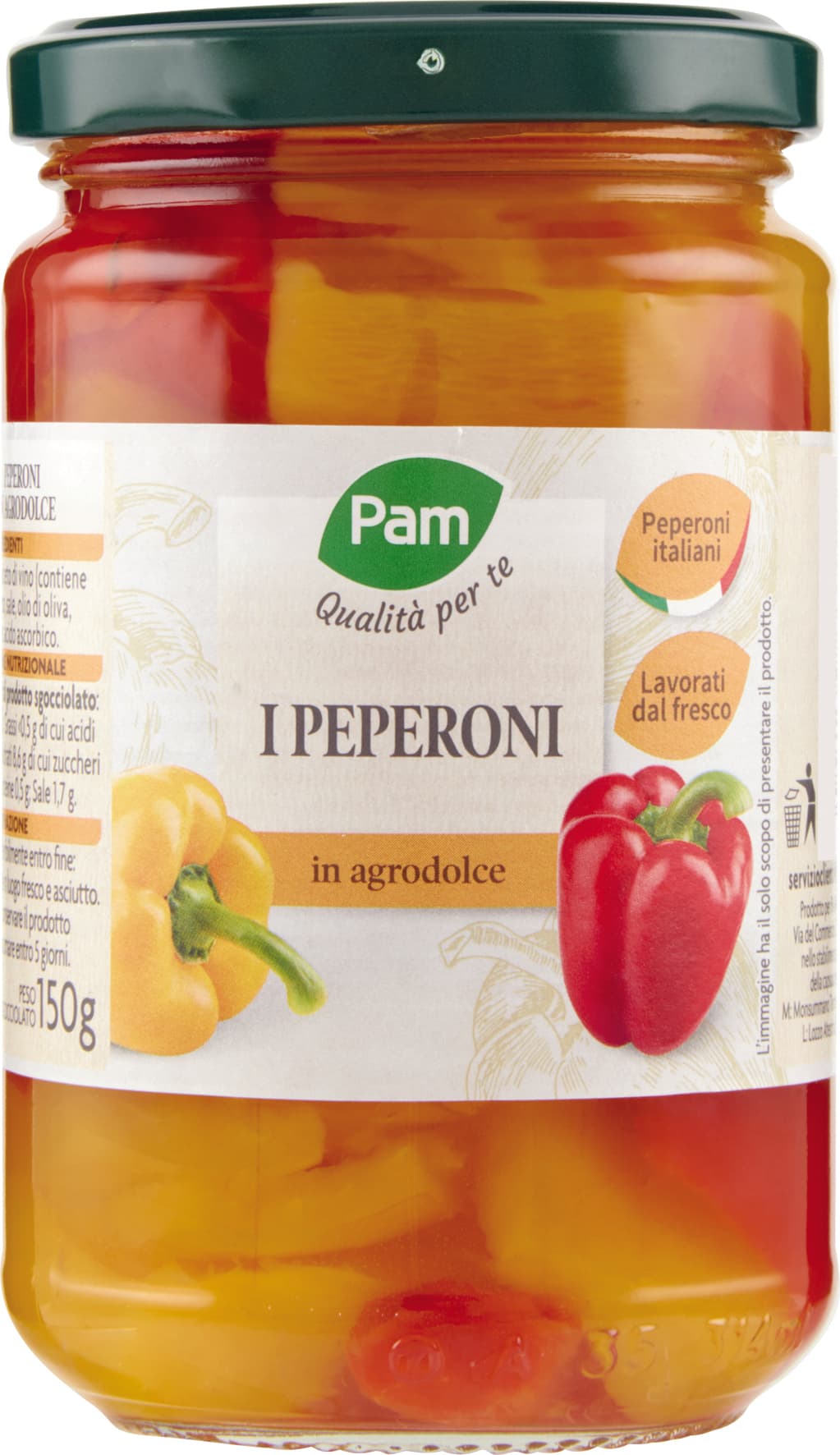 Peperoni in agrodolce Pam