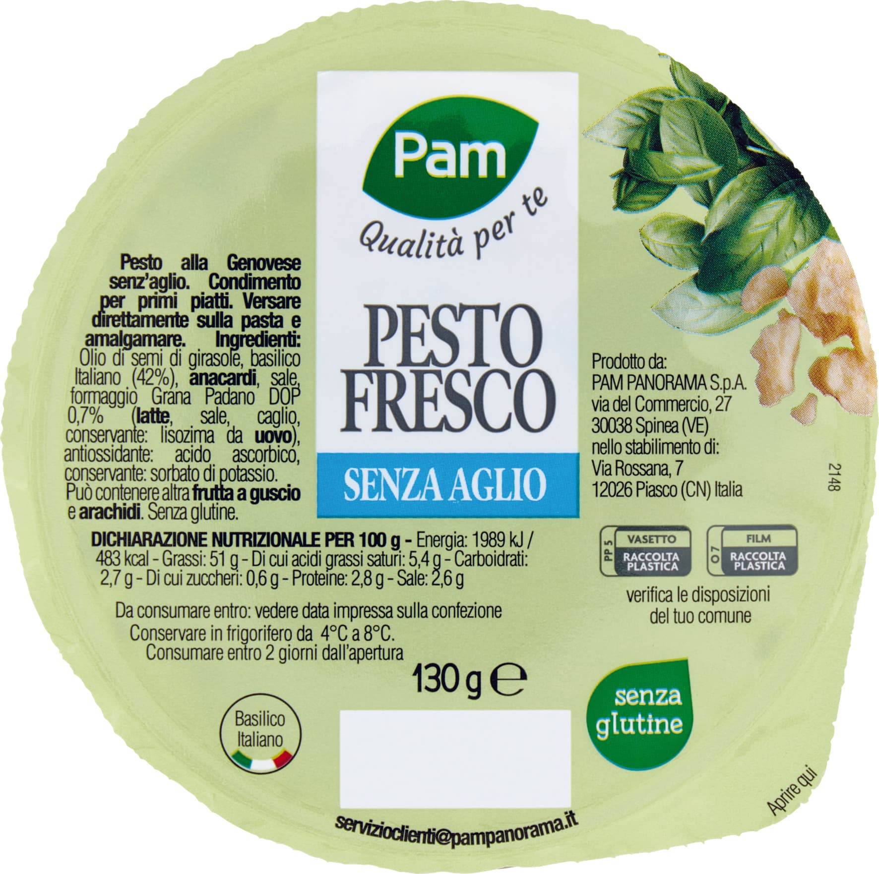 Pesto verde Pam