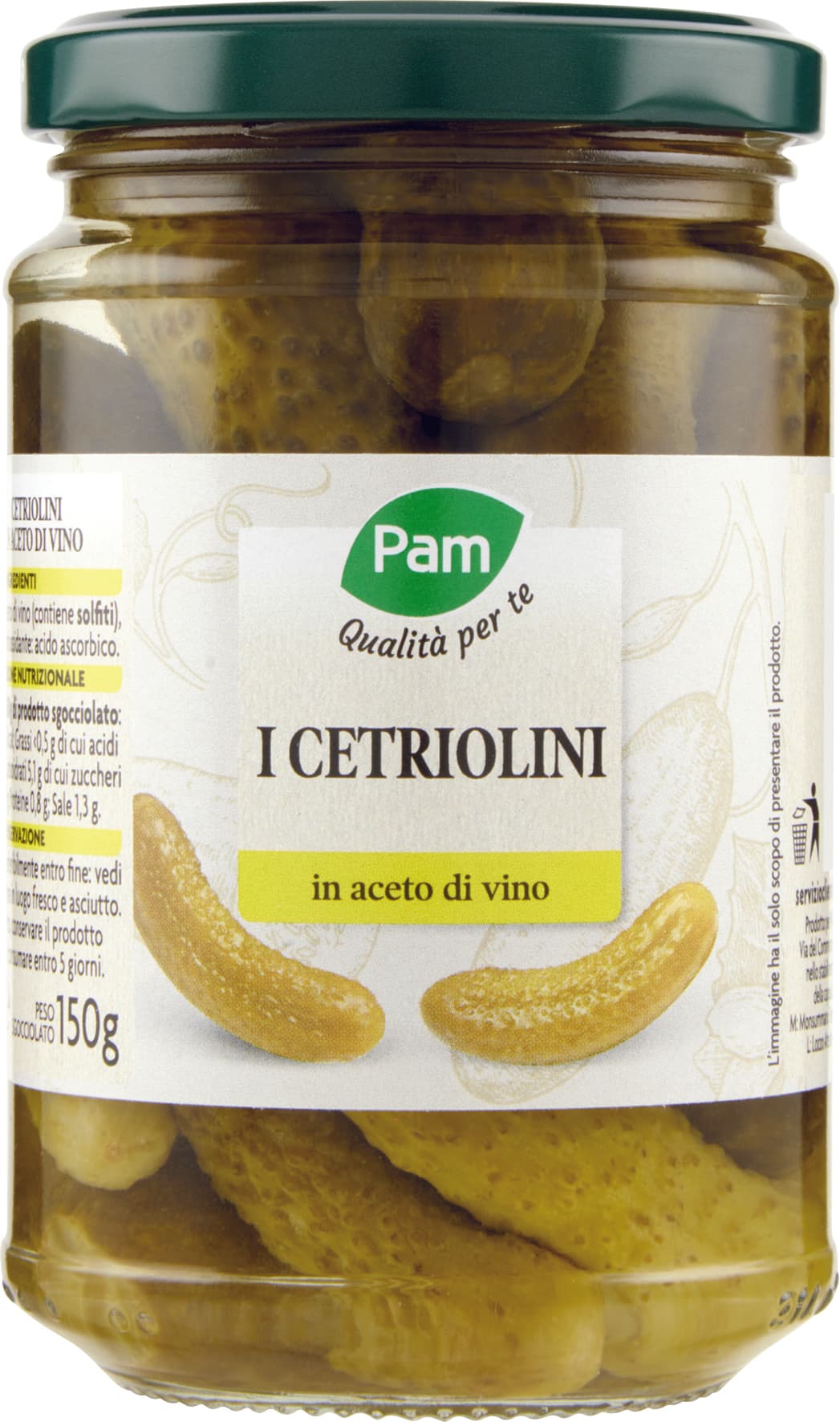 Cetriolini sottaceto Pam