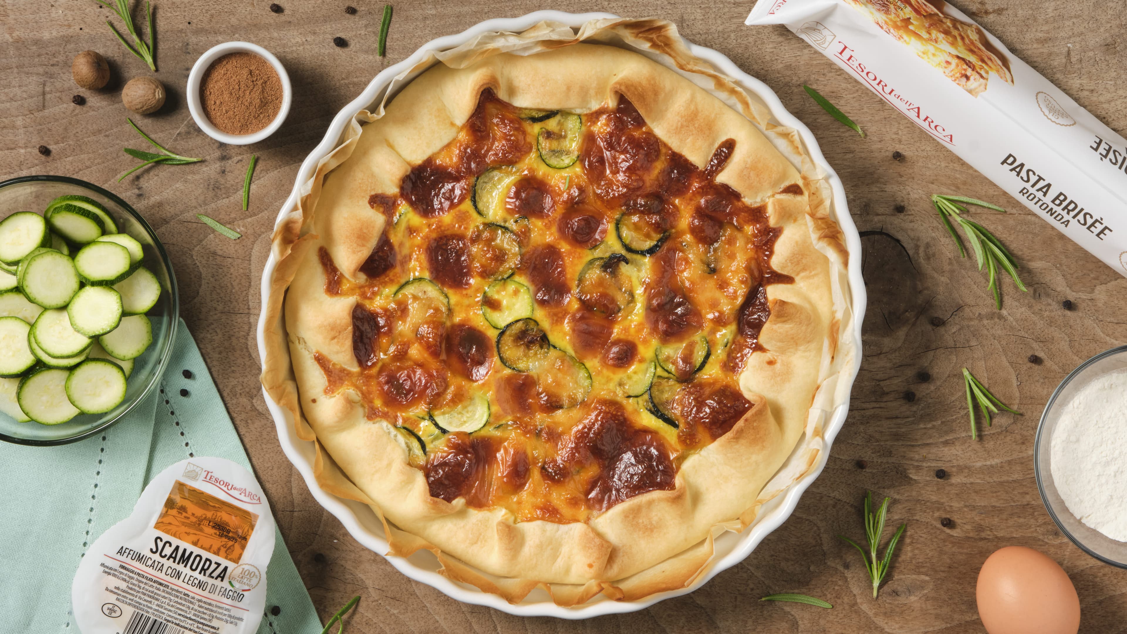 Inhype - Piatti Unici – esempio: Torta salata zucchine e scamorza