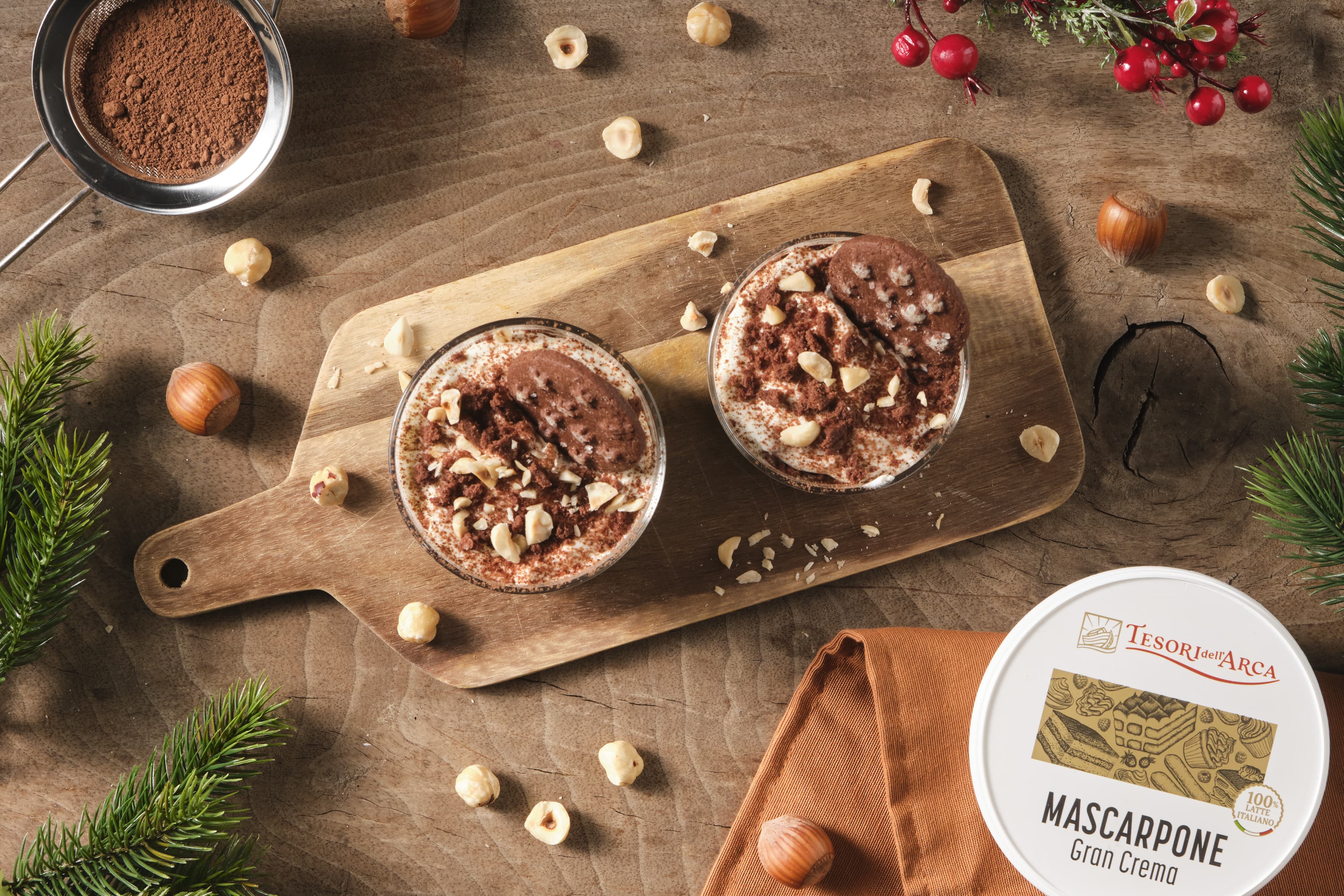 Bicchierini di Tiramisù ai Frollini Cacao e Nocciole (senza uova)