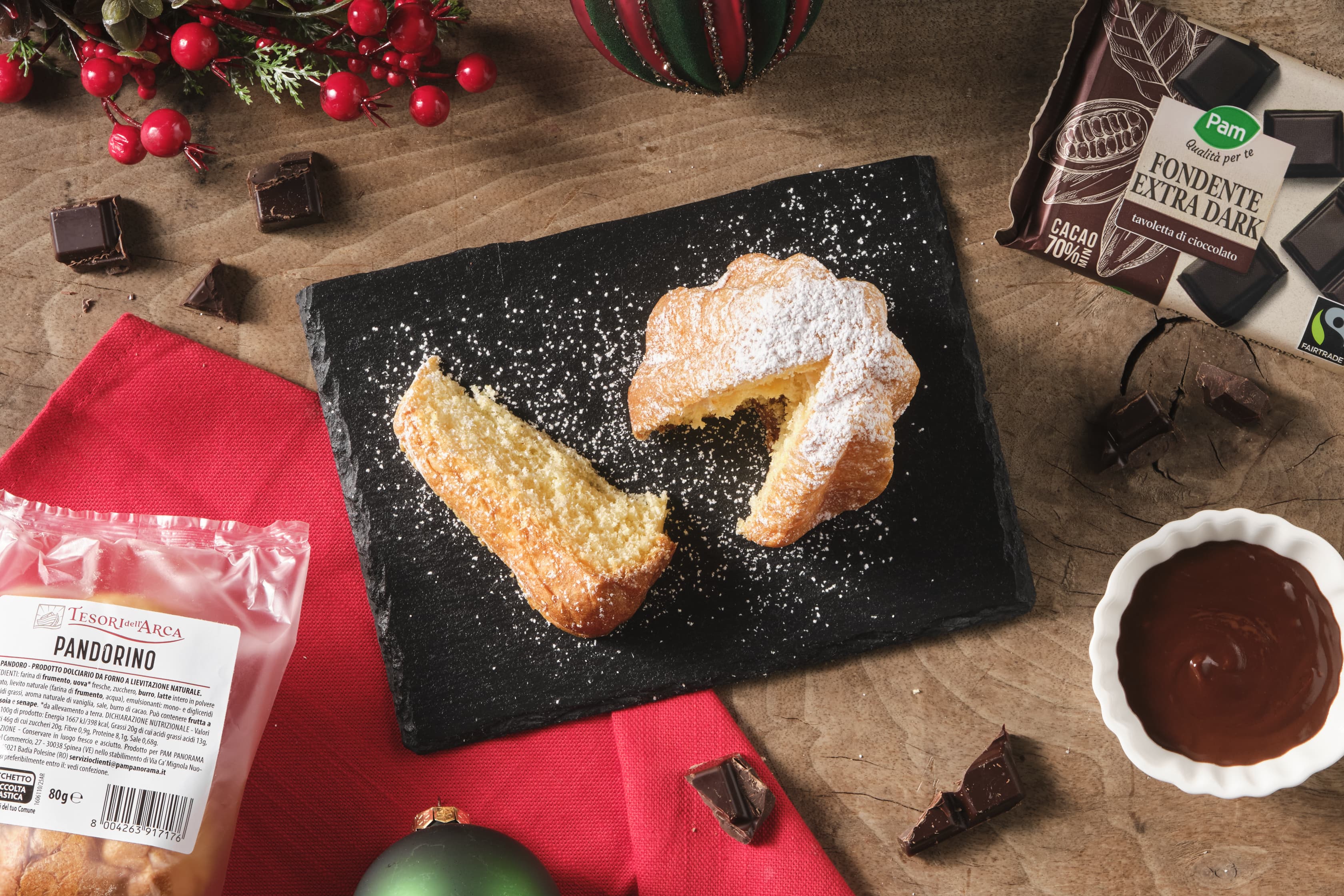 Pandorino con crema al cioccolato 