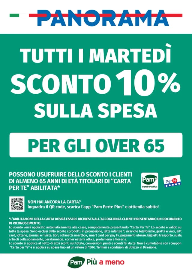 Volantino Sconto 10% Anziani Over 65 Martedì compl