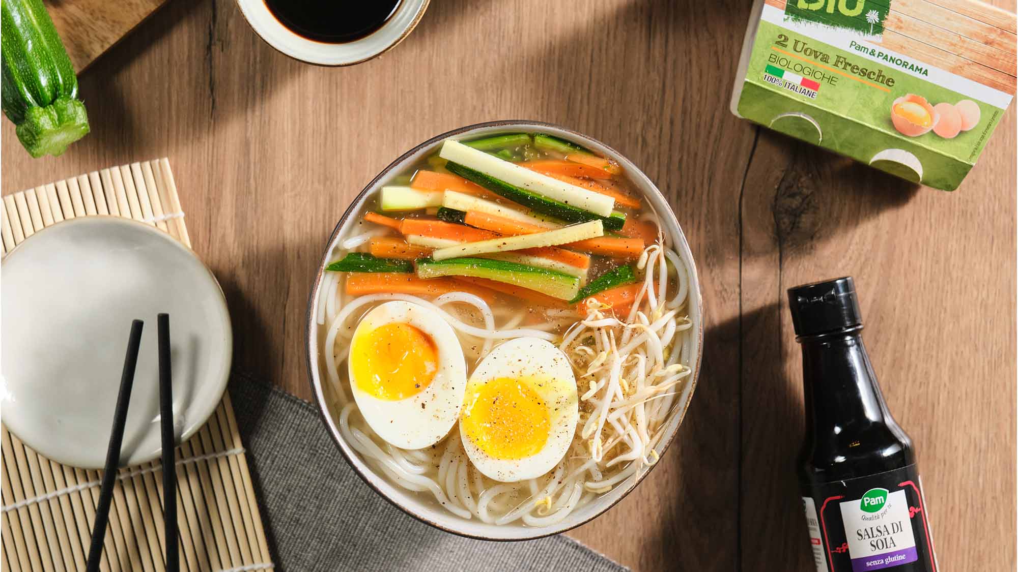 Ramen con noodles di riso