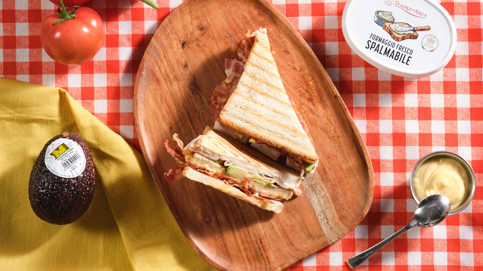 Club sandwich tacchino e bacon