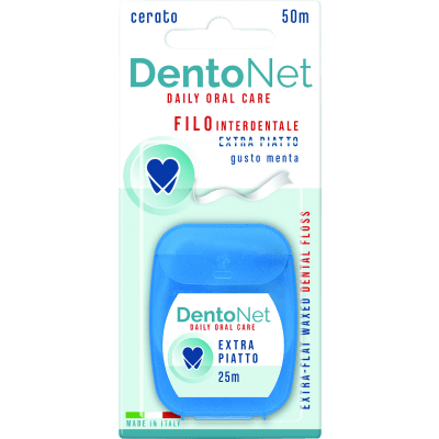 Dentonet Pharma+ Filo Interdentale Extra Piatto con Menta 50 m.