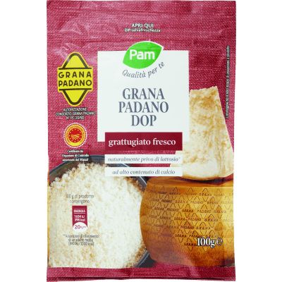 PAM Qualità per te grattugiato Grana Padano DOP 100 g