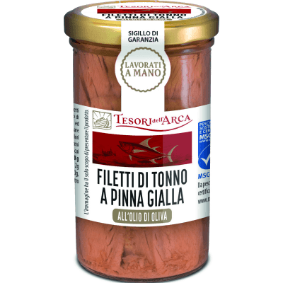 Filetti di tonno in olio di oliva pinna gialla