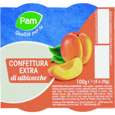 PAM Qualità per te Confettura Extra di albicocche 100g (25g x 4)