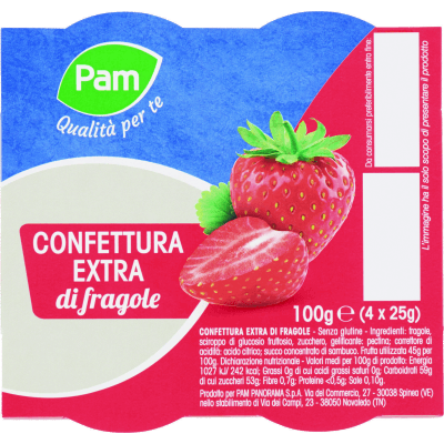 PAM Qualità per te Confettura Extra di fragole 100g (25g x 4)