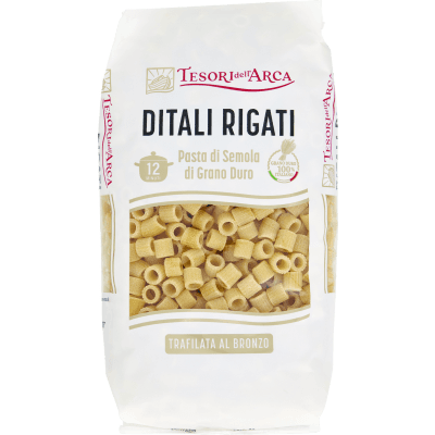 TESORI DELL'ARCA Pasta di Semola di Grano Duro Ditali Rigati 500 g