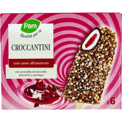 PAM Qualità per te Croccantini con cuore all'amarena 6 x 60 g