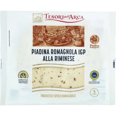 TESORI DELL'ARCA Piadina Romagnola IGP alla Riminese 3 x 120 g
