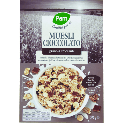 PAM Qualità per te Muesli Cioccolato granola croccante 375 g