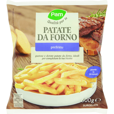PAM Qualità per te Patate da Forno prefritte Surgelate 600 g