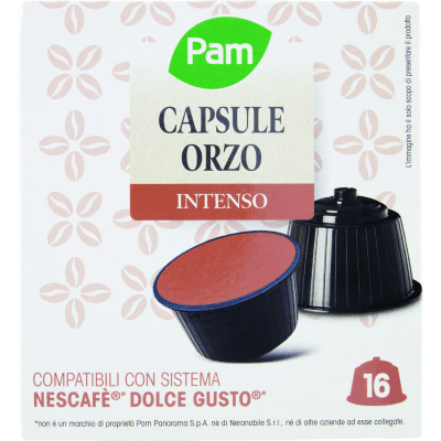 PAM Caffè Capsule Orzo Intenso Compatibili Nescafè* Dolce Gusto* 48g (16x3g)