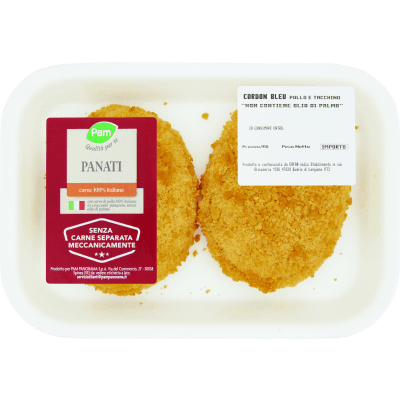 PAM Qualità per te Panati Cordon Bleu Pollo e Tacchino 0,245 kg