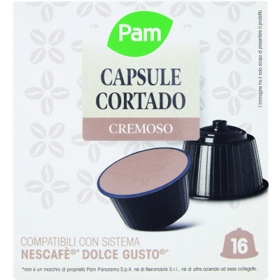 PAM Capsule Cortado Cremoso Compatibili Nescafè* Dolce Gusto* 100,8g (16x6,3g)
